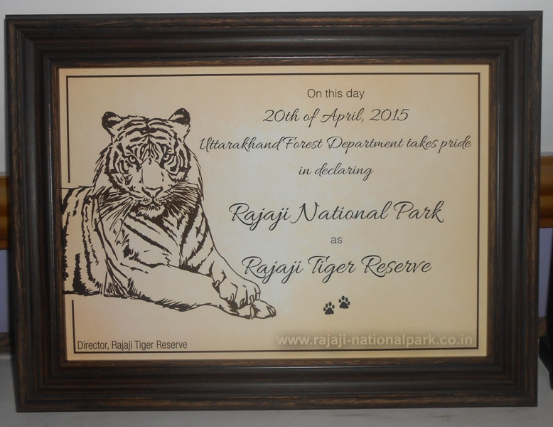 Declaration Rajaji as Tiger Reserve of India